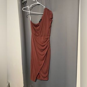 Lulus rose one shoulder dress